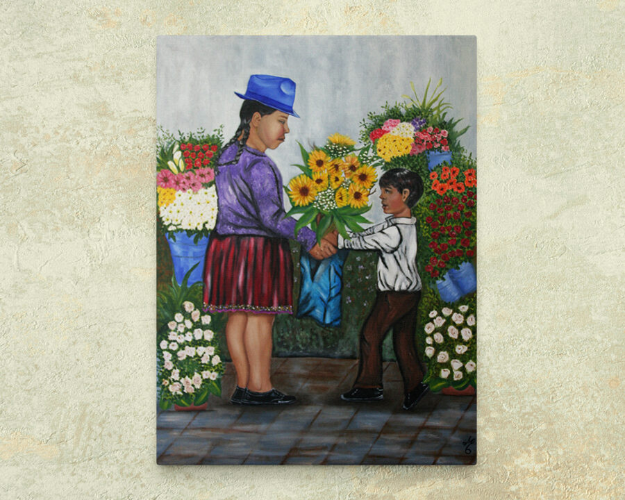 Mamacay vendedora de flores